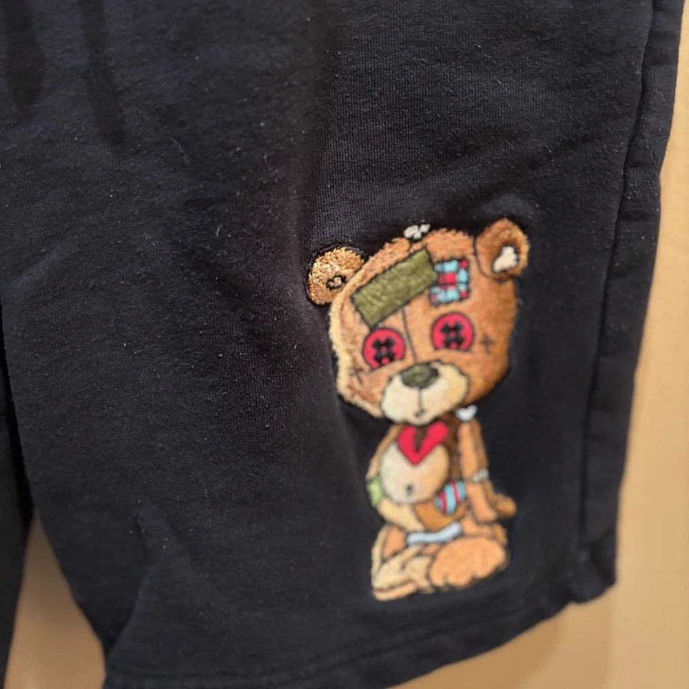 Sniper Gang Apparel Heartless fleece lining Size SP Bear Embroidered Shorts